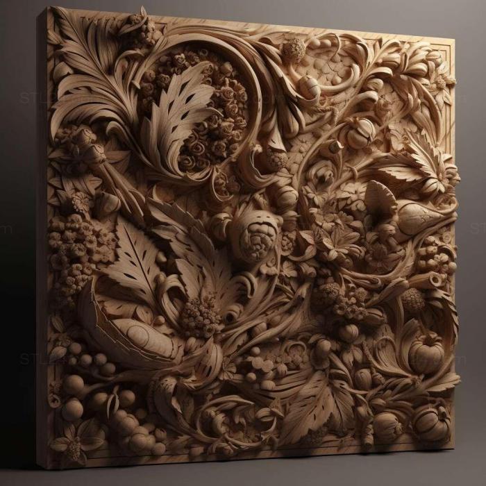 Patterns and decorations (stl materials 4, PATTERN_1640) 3D models for cnc